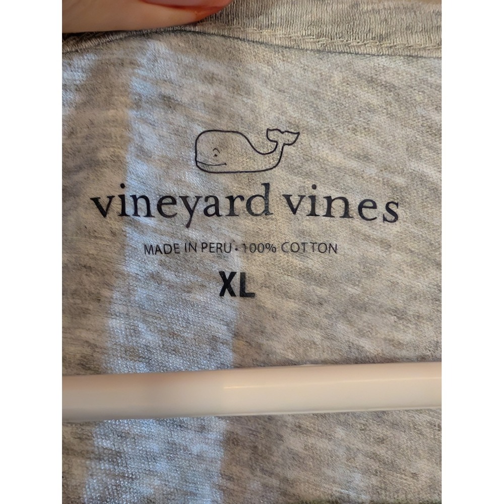 VINEYARD VINES Men's XL Whale Logo Long Sleeve Pocket Tee Gray Cotton‎ Shirt - Picture 3 of 4